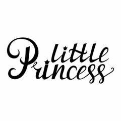 Fototapeta premium Inscription little princess. Handwritten lettering.