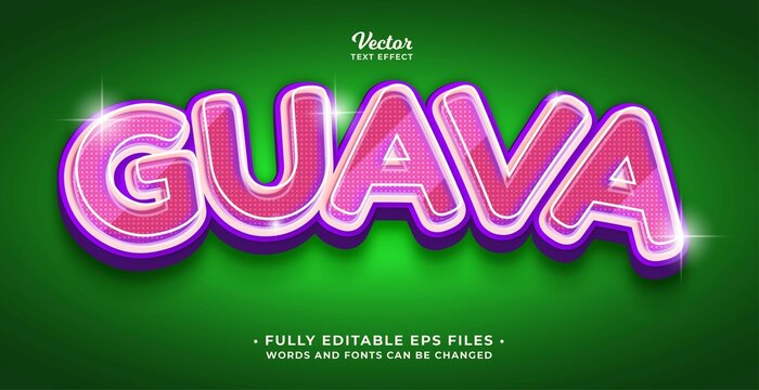 Guava Text Effect Editable Eps Cc