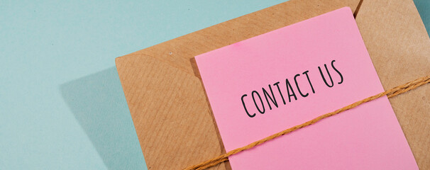Close up of Contact Us Word