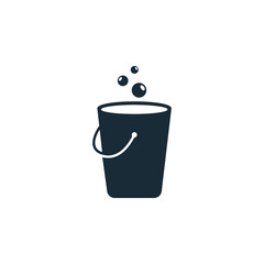 Bucket Water Icon Design Template Elements