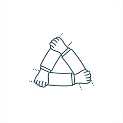 charity solidarity support togetherness icon line style graphic design vector