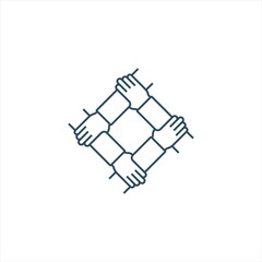 unity, solidarity, team work, charity donation relationship icon line style graphic design vector