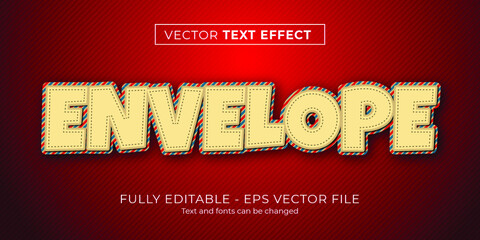 Editable text effect in paper style