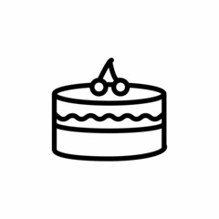 Cake icon in vector. Logotype