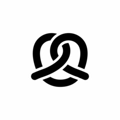 Pretzel icon in vector. Logotype