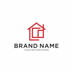 Home decoration logo design vector template.