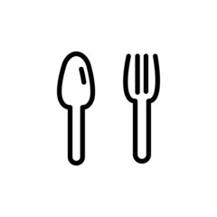 Fork and Spoon icon in vector. Logotype