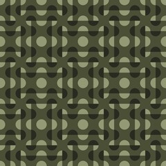 Rounded abstract seamless pattern - accent for any surfaces.