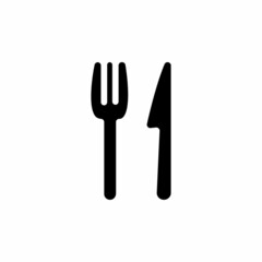 Fork and Knife icon in vector. Logotype