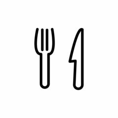 Fork and Knife icon in vector. Logotype