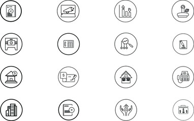 Business thin line icons. Vector outline design symbols for web.
