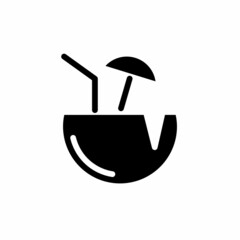 Coconut Juice icon in vector. Logotype