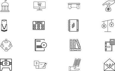 Simple Set of Survey Related Vector Line Icons. Contains such Icons as Emotional Opinion, Rating, Checklist and more. Editable Stroke. 48x48 Pixel Perfect.
