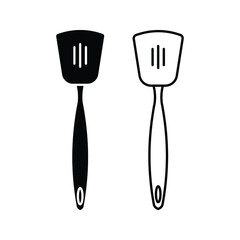 spatula - kitchen utensil icon vector design template on white background