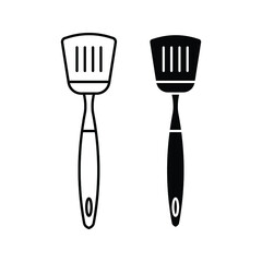 spatula - kitchen utensil icon vector design template on white background