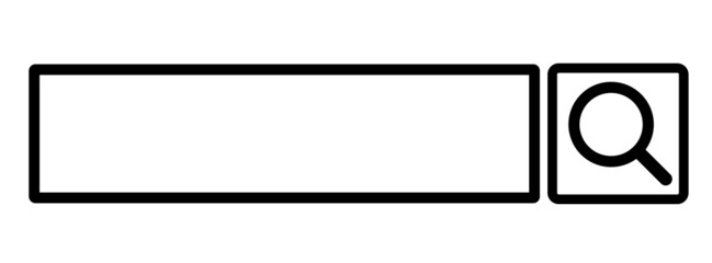 Search box with copy space, search bar icon. vector.