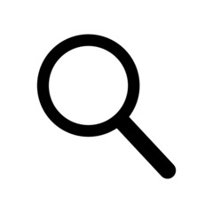 Simple magnifying glass. Flat design vector icon.￥