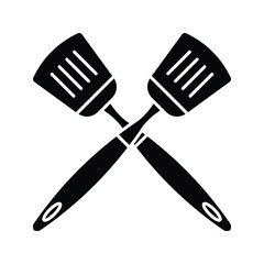 spatula - kitchen utensil icon vector design template on white background