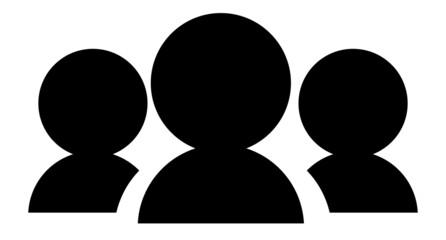 Simple people icon. Flat design vector image.