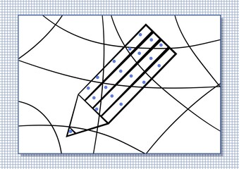 Cartoon coloring by dots for Kids. Printable worksheet. Pencil