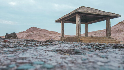 romantic hut at a Famous point of the sea in Karachi, Pakistan.
that's called GADANI in the local language.