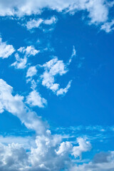 Fototapeta na wymiar 雄麗な青空の下の積乱雲