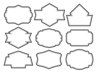 Set of frames border design vintage