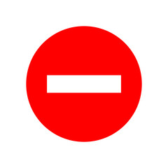 no entry vector on white background
