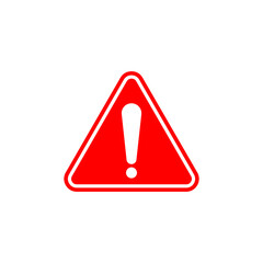 warning sign on white background