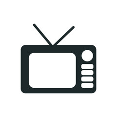 television icon on white background