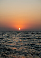 The  Beautiful Sunset in the sea, Karachi, Pakistan. 