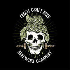 craft beer with fresh hop