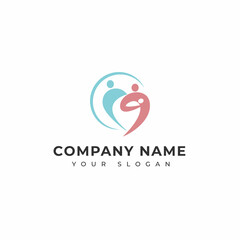 Family logo design vector template