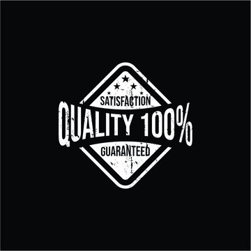 100% Guaranteed Quality Product Stamp Label Emblem Badge logo design vector image