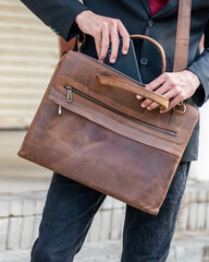 Vintage Leather Bag for business 