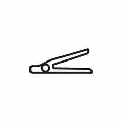 IRON FOR HAIR icon in vector. Logotype