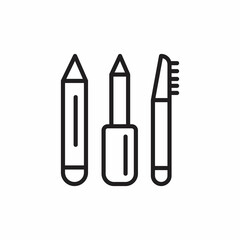 EYE PENCIL icon in vector. Logotype