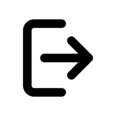 logout icon, exit vector, close illustration