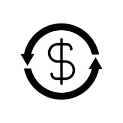 money transfer icon, money vector, dollar illustration