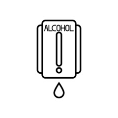 pump hand wash icon, pump vector, alcohol illustration