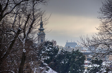 Belgrade, Serbia - Cityscape at winter
