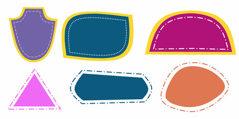 set of labels background for sticker, decoration, video element, brochure element