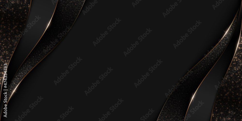 Canvas Prints vector abstract shiny luxury papercut background with golden lines, glitter and copy space. premium 