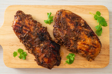 spicy grilled jamaican jerk chicken