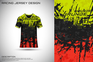 Front racing shirt design. Sports design for racing, cycling, jersey game vector.