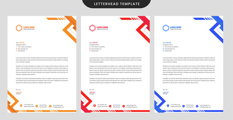 Business corporate letterhead template, Professional creative letterhead design, Vector