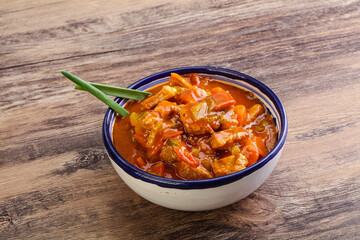 Meat goulash with vegetables