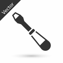 Grey Screwdriver icon isolated on white background. Service tool symbol. Vector