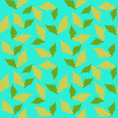 flower and leaf pattern design vector Pastel leaf and floral motifs are arranged in a coordinated background in every direction. The concept is colorful fabrics and wallpaper.