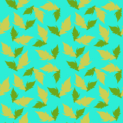 Fototapeta premium flower and leaf pattern design vector Pastel leaf and floral motifs are arranged in a coordinated background in every direction. The concept is colorful fabrics and wallpaper.